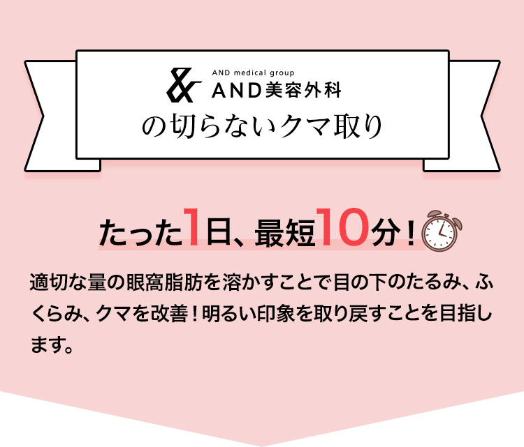 AND美容外科の切らないクマ取り