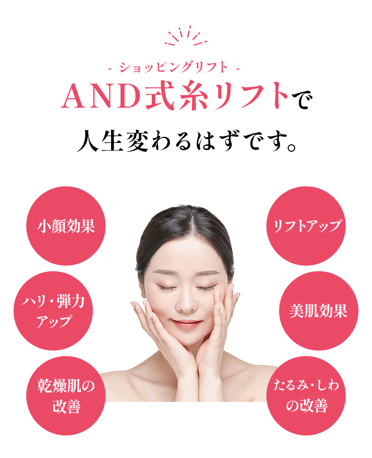 AND式糸リフトで人生変わるはずです。