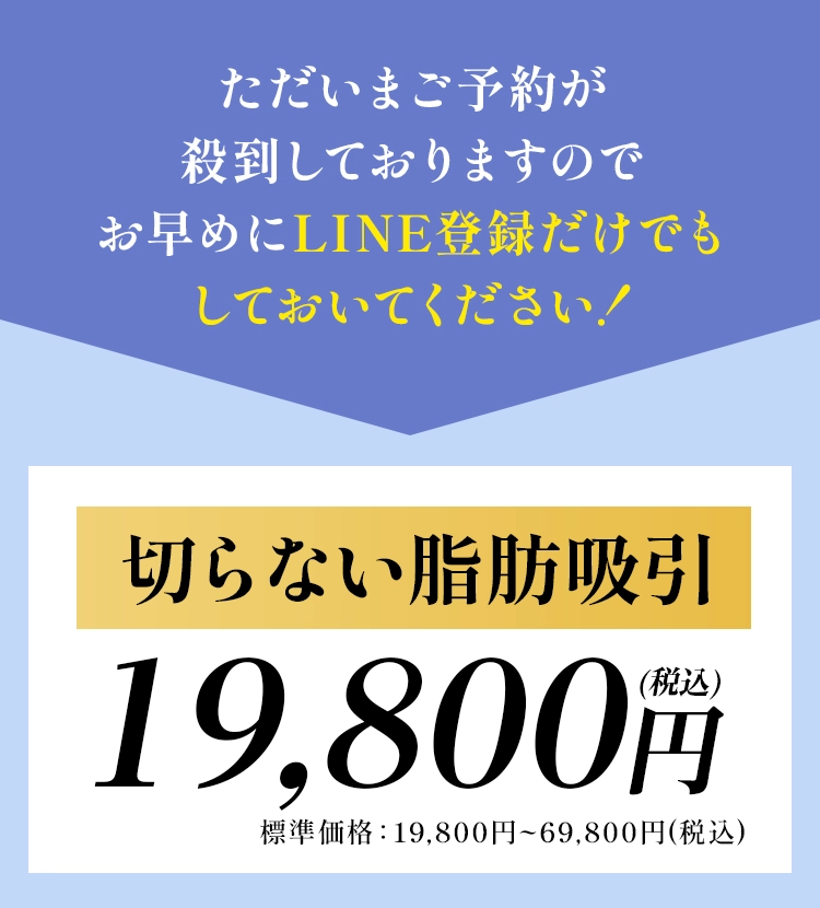 切らない脂肪吸引19,800円