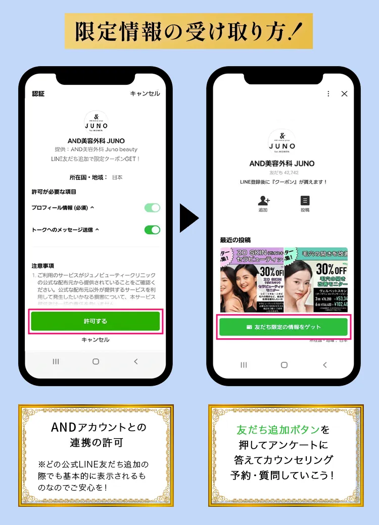 友達追加の流れ